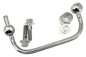 Par de tubos de respiradero Thru-The-Head cromados para motor de motocicleta