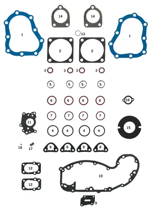 Juego de juntas para motor Knucklehead con juntas de culata y cárter visibles