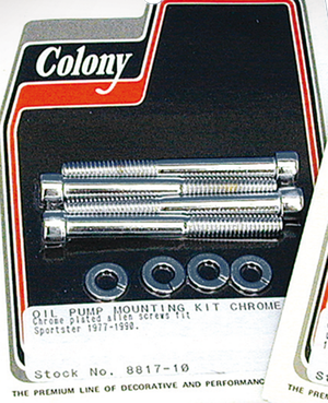 Kit de tornillería para montaje de bomba de aceite en motor Sportster