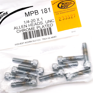 Surtido de tornillos de cabeza Allen con acabado cromado brillante para recambios de motocicleta