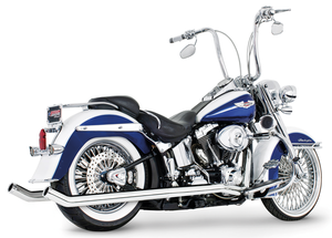 Par de escapes tipo upsweep doble verdadero para moto custom