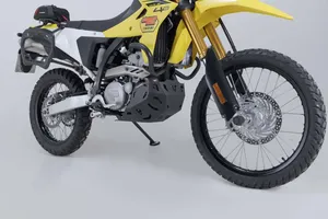 Protector de motor metálico para Harley-Davidson visto lateralmente