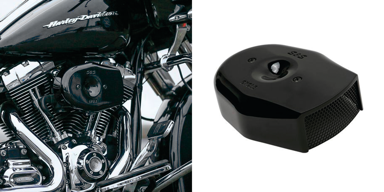 Filtro de aire Stealth Tribute S&S negro mate para Harley-Davidson