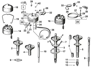 Interruptor de cortocircuito de encendido y piezas del distribuidor para modelos 1930-1964