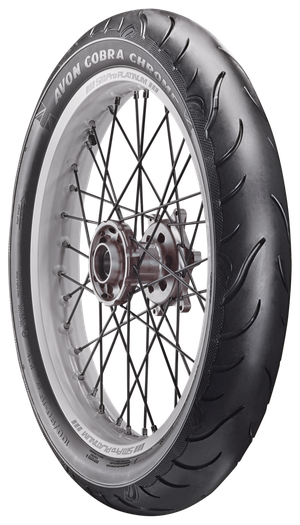 Neumático Avon Cobra Chrome con banda de rodadura cromada para custom
