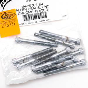 Surtido de tornillos Allen con acabado cromado brillante para motocicletas