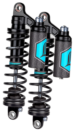 Par de amortiguadores traseros Legend Suspension Revo-Arc Piggyback ajustables
