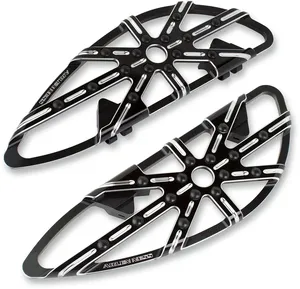Reposapiés trasero de aluminio negro 10 Gauge para motocicleta Harley-Davidson