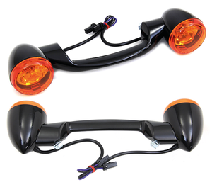 Barra de intermitentes traseros con luces bullet para motocicleta