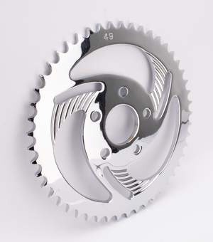 Corona trasera cromada con acabado Swirled para motocicleta Harley-Davidson