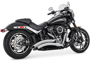 Manillar negro estilo custom con radio de curvatura pronunciado tipo Sharp Curve