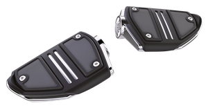 Estriperas Ciro Stilo Twin Rail negras para motocicleta