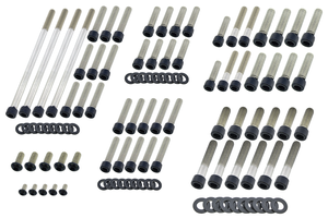 Kit de tornillos de transmisión en acero inoxidable negro para motocicleta