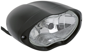 Faro delantero Sun Ray negro para Harley-Davidson