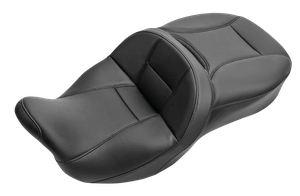 Asiento Sunriser 2-Up negro C.C. Rider para motocicleta Harley Touring
