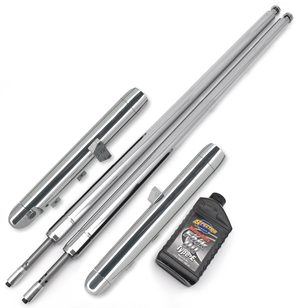 Par de horquillas delanteras Slim Bubba negras para motocicleta
