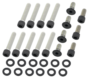 Conjunto de tornillos de tapa primaria de acero inoxidable con acabado negro mate