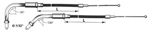 Cable acelerador y retorno T13 para Harley-Davidson Sportster 1996-2006