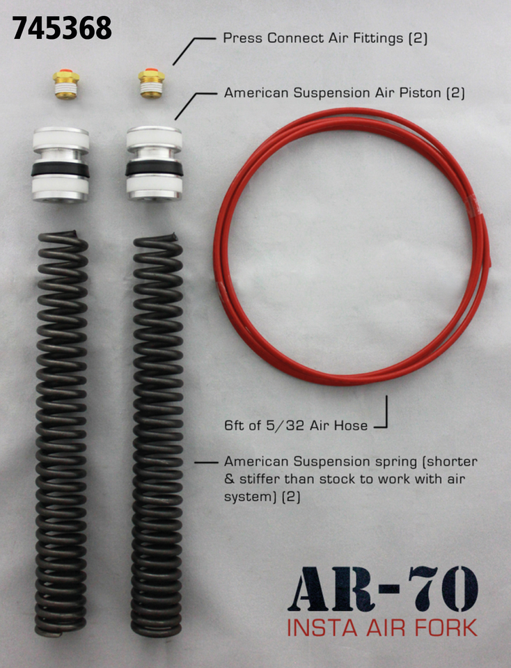Kit de horquilla delantera AirRide American Suspension para Harley Touring