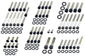 Kit de tornillos de transmisión en acero inoxidable negro para motocicleta