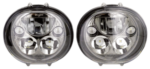 Faro LED Vision-X montado en la parte delantera de una Harley-Davidson Road Glide