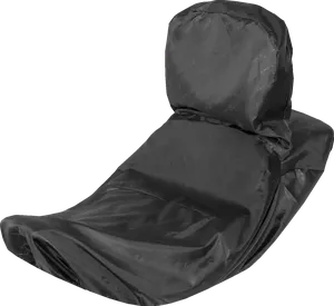 Funda negra impermeable ajustada sobre el asiento de una motocicleta Harley Touring