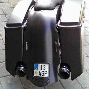 Cubre guardabarros trasero estilo Rocca de Tommy & Sons para Harley Touring