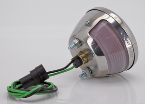 Piloto trasero LED No School Choppers instalado en motocicleta