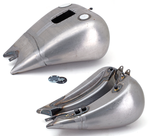 Depósito de gasolina negro estilo custom estirado 2 pulgadas con soporte para instrumentos para Softail Twin Cam