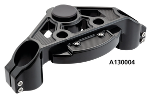 Torretas superiores de horquilla y tijas Method para Road Glide en negro