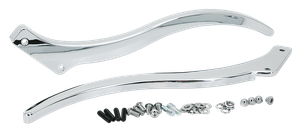 Soportes de guardabarros en aluminio billet cromado para Harley-Davidson Softail