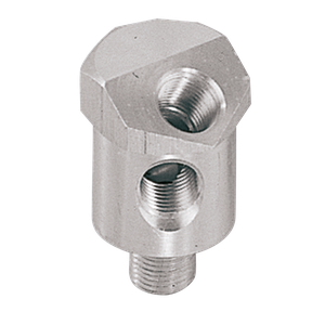 Acople de una pieza en aluminio para reloj de presión de aceite de motor Big Twin