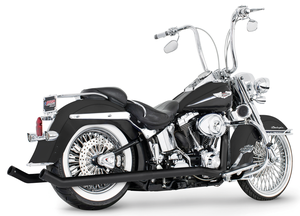 Par de escapes true duals acabado upsweep para motocicleta