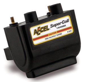 Bobina de encendido ACCEL Super HEI negra con conectores