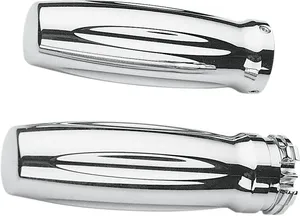 Par de puños grip billet cromados para manillar de motocicleta Harley-Davidson