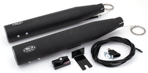 Tubos de escape ajustables MCJ cromados para Harley-Davidson Twin Cam Softail