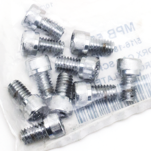 Conjunto de tornillos con cabeza hexagonal interna Torx y superficie cromada brillante