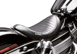 Asiento trasero Le Pera Lil Nugget negro para Harley-Davidson Dyna