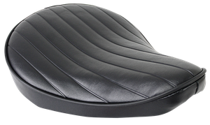 Asiento individual negro estilo Tuck & Roll con muelles de resorte expuestos