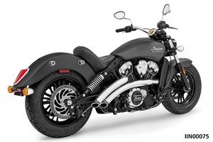 Faro delantero estilo Radical Radius montado en Indian Scout