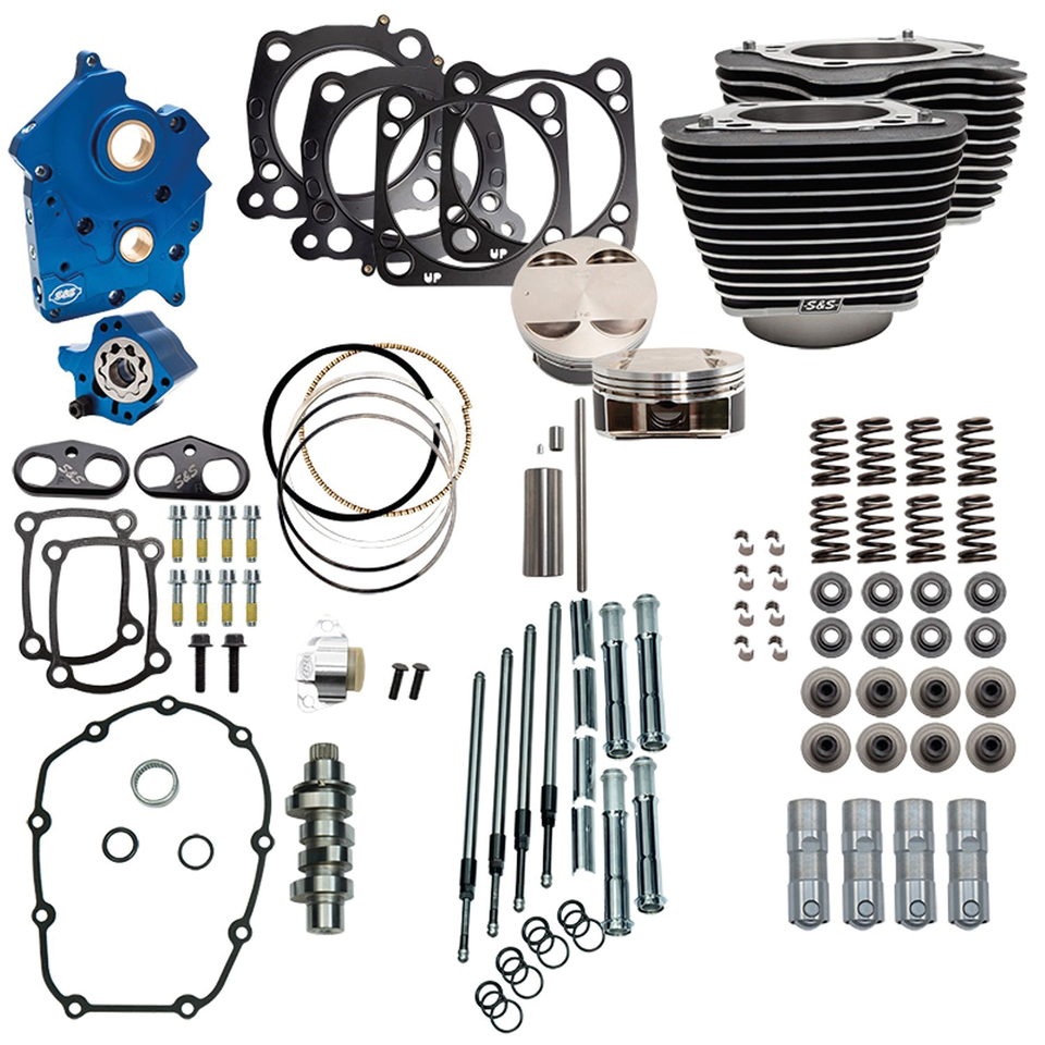 Kit de admisión y escape S&S Power Pack para motor Milwaukee Eight