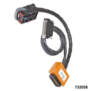 Caja de conexiones negra para diagnósticos paralelos DIAG-4-BIKE con conectores visibles
