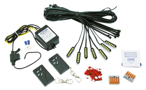 Kit de luces Cruiser Accent por Cyron instalado en motocicleta