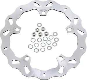 Disco de freno metálico circular con orificios de montaje para motocicleta