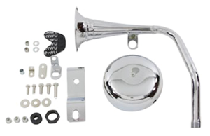 Cuerno de trompeta cromado para motocicleta Harley-Davidson modelo clásico años 49-64