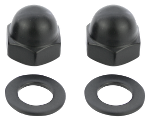 Kit de tuercas de espejo en acero inoxidable negro para motocicleta