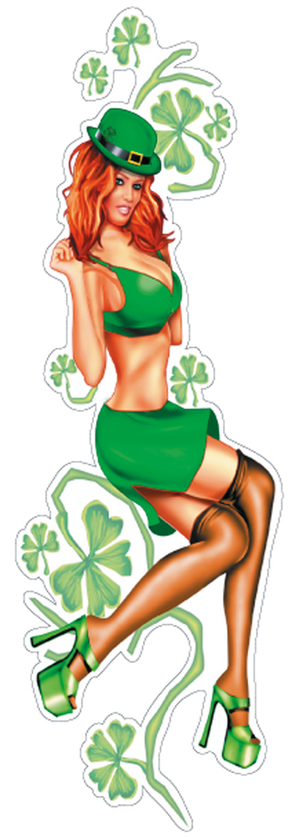 DISEÑOS Y PEGATINAS PARA DEPOSITOS "BIKE TATTOOS" DE LETHAL THREAT - Irish Babe 2"x8" — B-stock