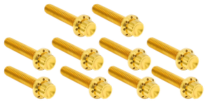 Kit de tornillos de titanio de 12 puntos para cubiertas de árbol de levas y balancines