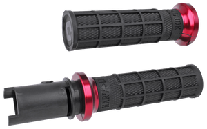 Puños deslizantes ODI Hart-Luck Lock-On con textura Full-Waffle en negro