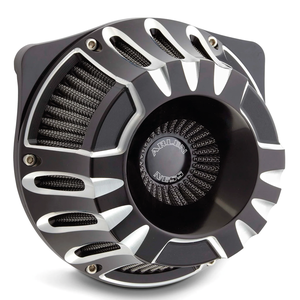 Depurador de aire serie Inverted de Arlen Ness instalado en motocicleta
